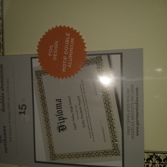 Gartner Studios 36004-S Gold Foil Certificate, 15 Pack - Picture 5 of 10